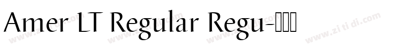 Amer LT Regular Regu字体转换 Amer LT Regular Regu字体转换